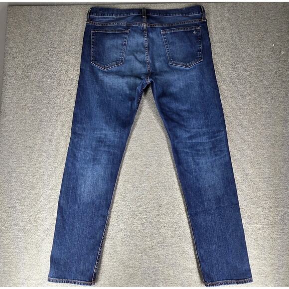RAG & BONE NEW YORK MEN'S BLUE FIT 2 SLIM JEANS SIZE 36 THROOP COTTON BLEND - Picture 2 of 12